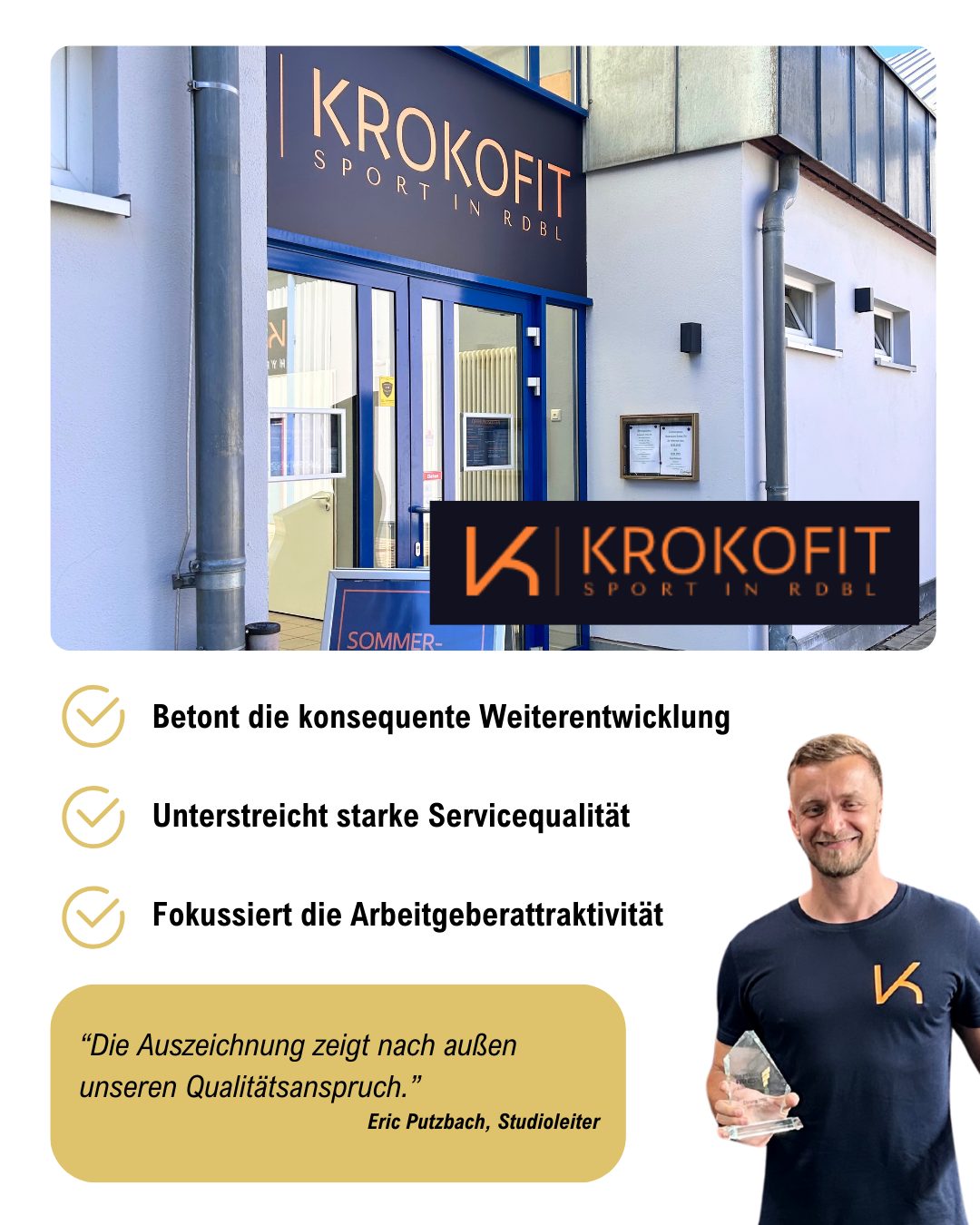 German Fitness Award geht an Fitnessstudios aus Dresden - Kroko Fit